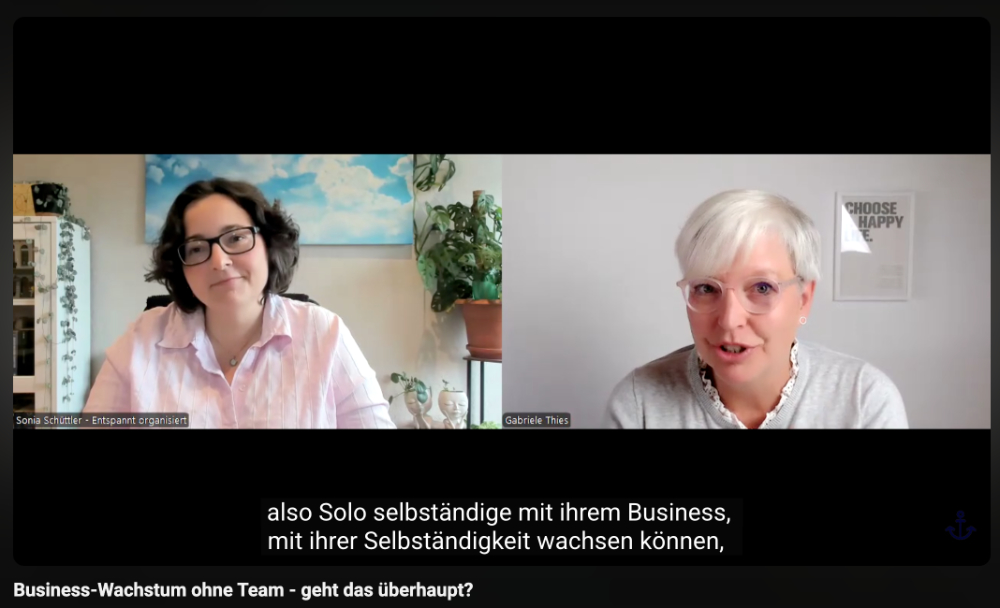 Business Wachstum ohne Team mit Gabriele Thies