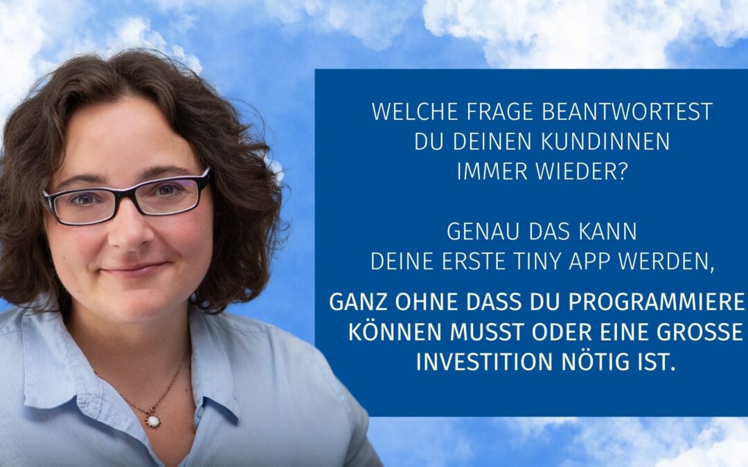 Podcast Cover Tiny Apps, eigene Apps für CoachInnen, TrainerInnen und SpeakerInnen